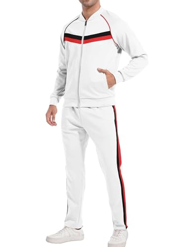 W JIANWANG Herren Jogginganzug Trainingsanzug Sportanzug Fußball Sporthose für Gym Tracksuit Atmungsaktiv Hausanzug Weiß JW-251-M W JIANWANG Herren Jogginganzug Trainingsanzug Sportanzug Fußball Sporthose für Gym Tracksuit Atmungsaktiv Hausanzug Weiß JW-251-M