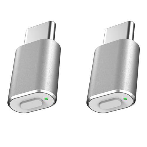 Deechate Juego de 2 de ratón tipo C indetectables, movimiento de ratón USB C, movimiento de ratón simulado, color plateado