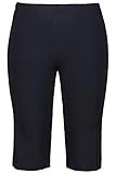 Etwa knielang Ulla Popken Damen große Größen Damen große Größen bis 68, Leggings, Capri-Hose, einfarbig, pflegeleicht und bequem, 3/4-Länge Marine 50+ 567565 71-50+