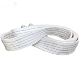 1 courroie de levage industrielle 2T x 1M blanche plate en polyester, for remorques, grues et levage de charges.