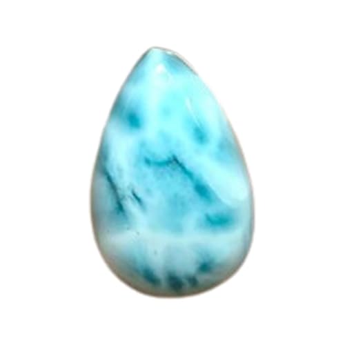 Larimar naturel poire 19x12x5mm | Cabochon en vrac pour bague et pendentif DIY