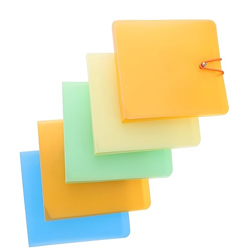 HOLIDYOYO 5Pcs CD Binder Capacity DVD Storage Case Holder Protective CD Box for Home Cinema and Car Organization Safe and for CD Collectors