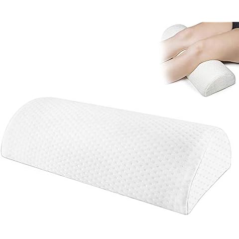 ZoneYan Halbrund Beinkissen, Ergonomisches Fußstützenkissen mit Schwamm, Fußkissen Schreibtisch, Fußstütze Kissen Cover