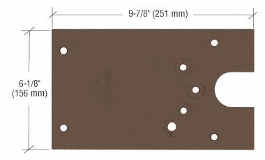 Crl Rixson Dark Bronze Finish Left Hand Offset-Hung 27 Series Floor Mounted Door Closer Cover Plate #TOP2