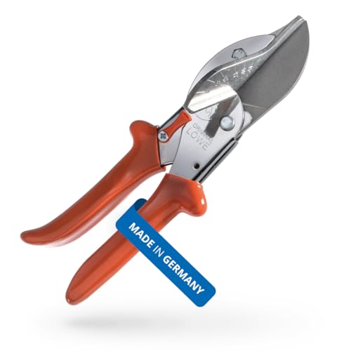 Original LÖWE Ciseaux à onglets pointus 3.104 | avec butées à 45 degrés pour une coupe de précision | Outil de coupe d'angle de qualité professionnelle...