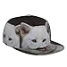 MONIKAR Berretto da baseball piatto alla moda con occhi blu bianco Husky adatto per tutti i giorni, uscite, sport, all'aperto. Disponibile in quattro stagioni, Nero , Etichettalia unica