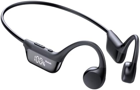 ZOVIMAX Knochenschall Kopfhörer, Bluetooth 6.0 Open Ear Kopfhörer | 12 Std, LED-Anzeige, Duale Verbindung, IP7 Wasserdichte Schweißfeste Sportkopfhörer Kopfhörer für Fitness/Radfah