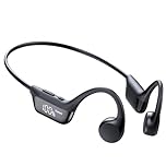 Cuffie Conduzione Ossea Bluetooth 6.0 Cuffie Open Ear Wireless, Auricolari Bluetooth Suono Dual Driver, Display LED, Connessione Doppio Dispositivo e Modalità Gaming, 12 Ore, IP67 per Corsa/Ciclismo