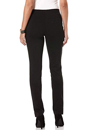 Rafaella Women's Slim Comfort Fit Ponte Pant With Zips, Black, 12 #TOP1