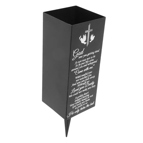 Happyyami Jarrón Funerario De Metal Soporte para Flores Decoración Exterior Resistente