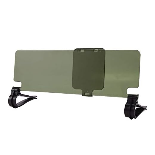 Perezy Clip on Car HD Safer Vision Anti Dazzle Glare Blocker Shade Sun Visor Extension Dark Green 140458