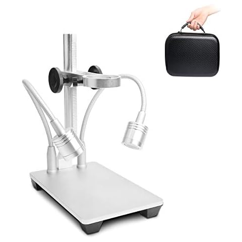 Aluminum Alloy Stand for USB/WiFi/LCD Digital Microscope Camera, Cainda Universal Metal Stand Holder Cover