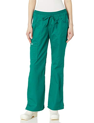 Cherokee Women's Workwear Scrubs Core Stretch Jr. Fit Low-Rise Cargo Pant, Hunter, Medium