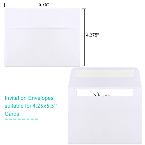 image for Joyberg 70 Packs Invitation Envelopes, A2 Envelopes White, Postcard En