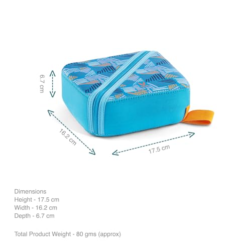 Image of VAYA Bento Lunch Bag for Kids, Lightweight & Durable Tiffin Bag for Bento Box, Compact Lunch Box Bag for School, Office, Picnic & Travel, Easy to Clean, Color - Teal Pop