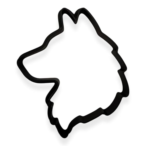 Wolf Head Cookie Cutter with Easy Push Design (4 inches)