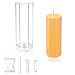 MILIVIXAY Hexagon Pillar Candle Mold-Width:2.28 inch,Height:6.10 inch-Durable PC Candle Mold for Making Candles