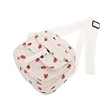 DEARMAMY Umhängetasche Aus Cord Erdbeer Umhängetasche Reise-kulturbeutel Make-up-pinsel-beutel Erdbeere Handtasche Tasche Für Augenbrauenstifte Frauen Arbeitstaschen Stoff Weiß