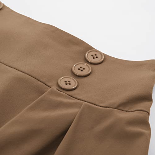 Image of Belle Poque Women's Midi Pleated A-Line Skirts Pockets