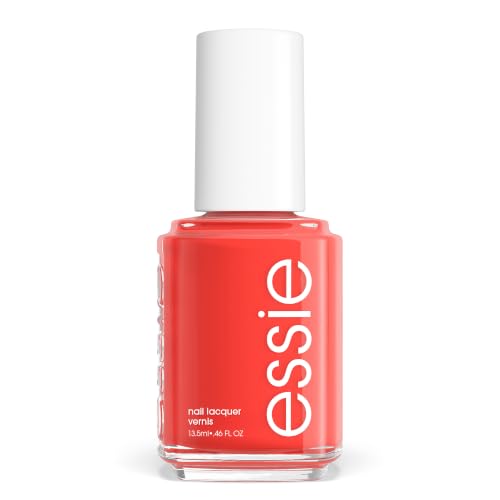 Essie Salon-Quality Nail Polish, 8-Free Vegan, Coral Red, Handmade With Love, 0.46 fl oz