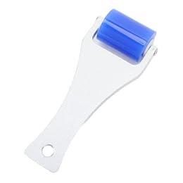 Zerodis Dust Removal Roller,Manual Aluminum Handle Silicone Roller Dust Pet Hairs Small Impurities Adsorb Roller with Static Electric Function Clothes Carseats Cleaner Tool (3CM)