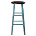 Winsome Wood Ivy Bar Stool, Rustic Light Blue and Walnut, 29