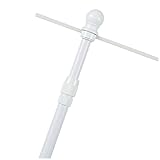 服部株式会社 2段伸縮スタイリッシュ のぼりポール 全長3M（横棒85cm） 白 (1本売り)