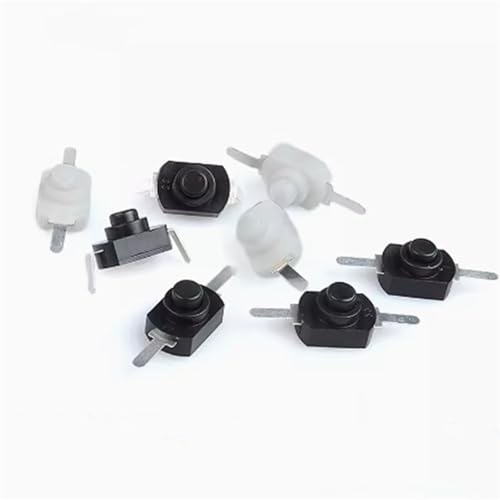 Interruptor mini push button DC 30V 1A de 12x8mm modelo 1208YD negro 5 piezas 2