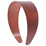 Brown 2 Inch Hard Plastic Headband with Teeth
