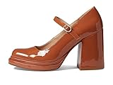 Steve Madden Olivvia Mary Jane Pump Cognac Patent 7 M