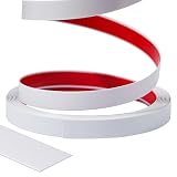 JSIWTOH 6M Zierleiste Selbstklebend Weiß, Überstreichbar Wandleiste für Wand & Spiegelrahmen, Flexible Wandbordüre ohne Bohren, Dekorative Leiste für Badezimmer Küche, Einfache Montage