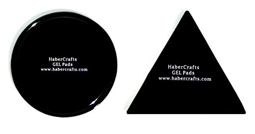 Habercrafts Fixate Sticky Gel Pads Premium Quality Durable Anti Slip Washable Gel Pad Stickers Phone GPS (2 Circle & 1 Triangles)