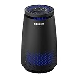 ROSEKM HEPA Air Purifiers for Bedroom Home, Air Cleaner with 3-In-1 HEPA Filter for Dust Smoke Pet Dander Odor with Sleep Mode, Aromatherapy, Timer, Portable (Black)