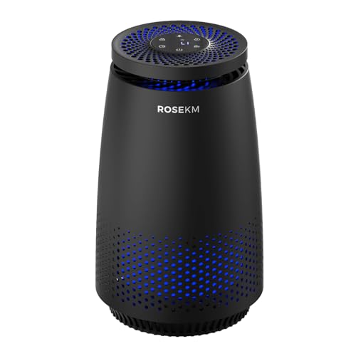 Air Purifiers for Home Bedroom, Air Cleaner with 3-In-1 HEPA Filter for Dust Smoke Pet Dander Odor w...