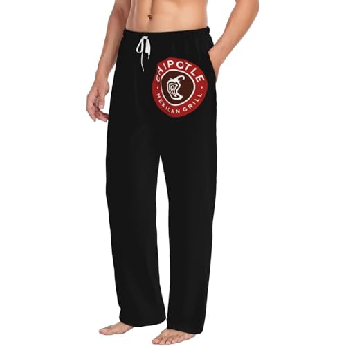 Black Chipotle Mexican Grill Men'S Pajama Pants Sleep Pant With Pockets And Drawstring2