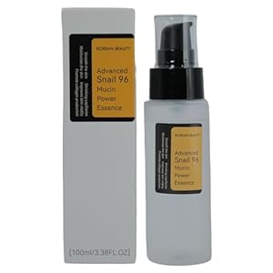 Advanced Snail Mucin 96% Power Repairing Essence 3.38 fl.oz 100ml, Hydrating Serum for Face with Snail Secretion Filtrate for Dull Skin & Fine Lines, Korean Skincare
