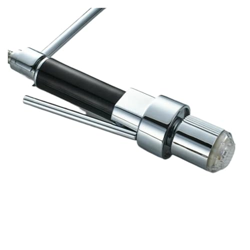 Robinet de cuisine à LED avec douchette extractible et double buse pour évier - 5
