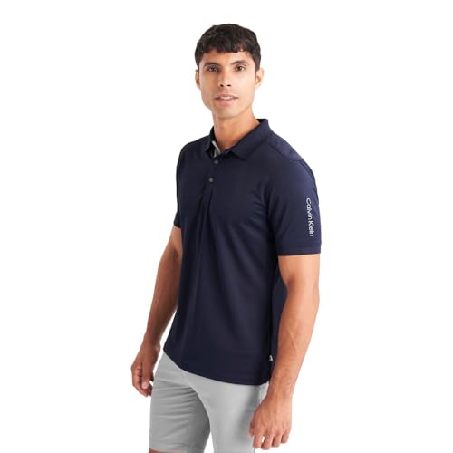 Calvin Klein - Calvin Klein Mens Club Golf Polo Shirt - Navy - L