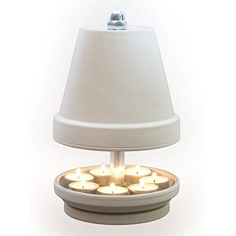 NTS-Serie-Granit- G-XL-18 7 TEELICHTER, Teelichtlampe in Granit-Weiß Cover
