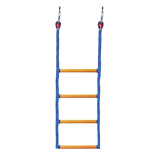 HUANGENG Escalera de cuerda portátil de 4 peldaños, escalera de cuerda marina, escalera plegable para natación, escalera de embarque