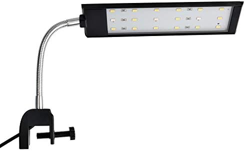 NICREW Fish Tank Clip on Light, Clamp Aquarium Light with White and Blue LEDs, 320LM, 7 Watts