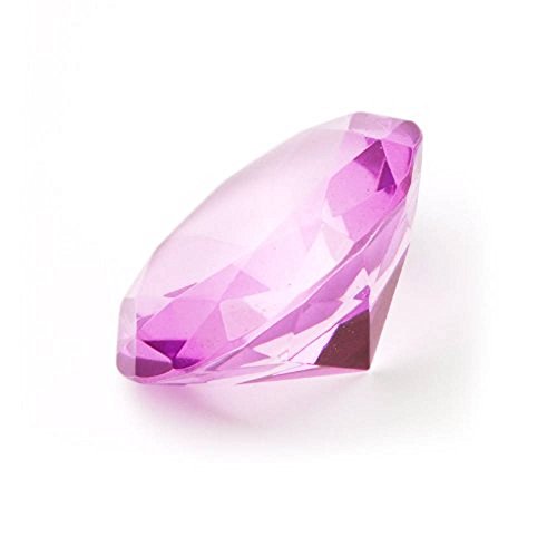 Vevendo 6 cm Glasdiamanten mit 96 Facetten als Deko-Diamant, Glas-Diamant in Lila Cover