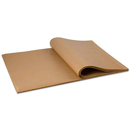 Coserori 100pcs papel pergamino sin blanquear, hojas de papel sulfurizado, 12 x 16 pulgadas, antiadherente, impermeable, a prueba de horno, freidoras, horno, vapor