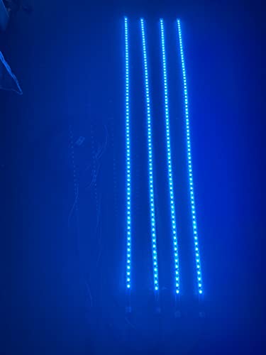 Sando Tech 4PCS Super Bright 1.4Merters RGB Led Strips Light IP68 Waterproof DC12V Without Controller ONLY LED Strips for All Car Truck Boat Polaris Slingshot & Making 17.5'' Wheel Light