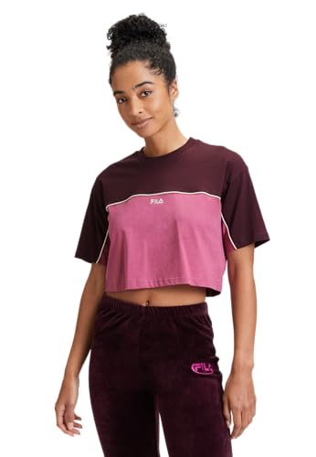 FILA Loobu T-Shirt à col Rond Femme en Coton Doux Confortable
