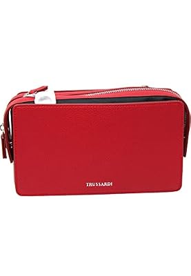 Trussardi Borsa A Tracolla Da Donna Marchio, Modello Nadir 75B01535-9Y099998, Realizzato In Pelle Sintetica. Rosso