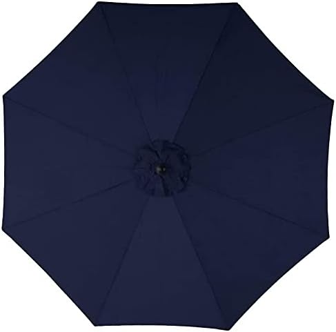 Castle Creek Dark Navy 9ft Market Patio Umbrella Replacement Top Canopy Outdoor Replacement Patio Umbrella Canopy Cover for 9ft 8 Ribs Umbrella (Canopy ONLY)