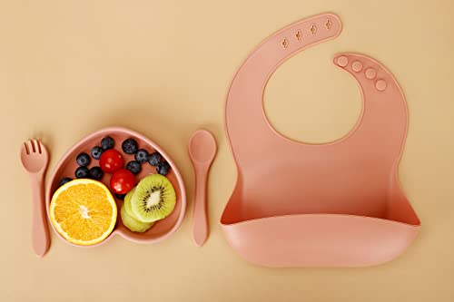 Suction Plate, Socub Silicone Plate For Baby And Toddler, Unbreakable Non-Slip Kids Plates With Spoon And Fork, Bpa Free, Dishwasher And Microwave Safe, Sage #TOP4