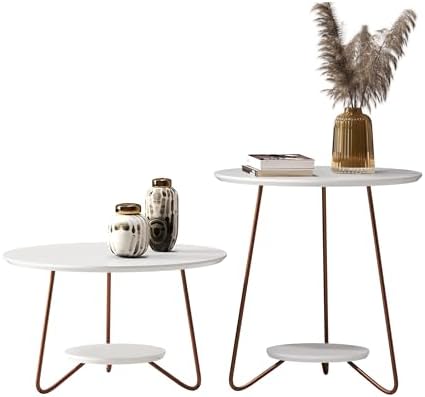Conjunto 2 Mesa De Centro E Canto Lateral Liz Sala Sofá (Branco)