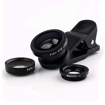 Universal HD Camera Lens Kit 180 Degree Fish Eye+0.65X Wide Angle+10X Macro Lens Glass & Aluminum Alloy Shot Clip Attachments Compatible with iPhone iPad Smartphone & Tablets-picture-12